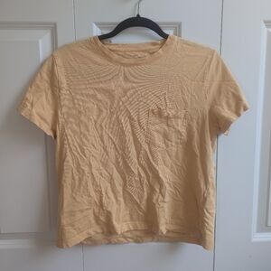 Everlane Mustard Yellow Pocket Tee